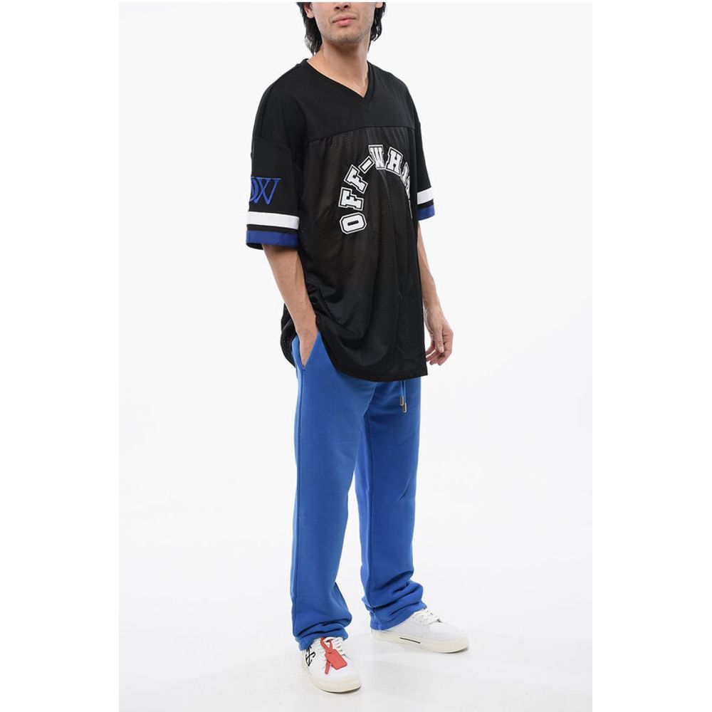 Off-White Embroidered Mesh FOOTBALL T-shirt