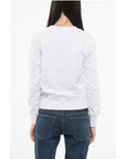 Versace JEANS COUTURE Crew Neck MIRROR Sweatshirt with Lamè Logo