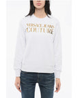 Versace JEANS COUTURE Crew Neck MIRROR Sweatshirt with Lamè Logo