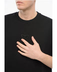 Armani EMPORIO Short-sleeved Crew Neck Sweatshirt with Rubberized L