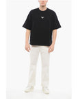 Armani EMPORIO Short-sleeved Crew Neck Sweatshirt with Rubberized L