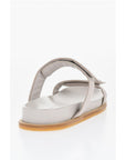 Armani Strap Closure Leather Sandals