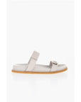 Armani Strap Closure Leather Sandals