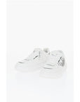 Armani Leather Low-Top Sneakers With Metallic Details