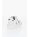 Armani Leather Low-Top Sneakers With Metallic Details