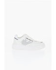 Armani Leather Low-Top Sneakers With Metallic Details