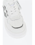 Armani Leather Low-Top Sneakers With Metallic Details