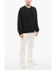 Armani EMPORIO Crew Neck NOIR Sweatshirt with Beaded Embroidery