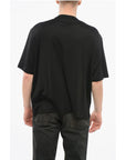 Armani EMPORIO Cotton Blend NOIR T-Shirt with Beaded Embroidery