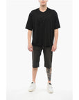 Armani EMPORIO Cotton Blend NOIR T-Shirt with Beaded Embroidery