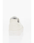 Armani Hammered Leather Low-Top Sneakers