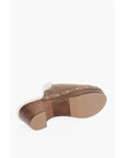 Dolce & Gabbana Suede TROPICANA Mules with Wood Wedge Heel 5cm