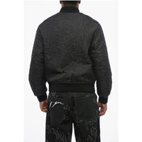 Versace Quilted BAROCCO Bomber Jacket with Jewel Buttons