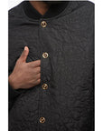Versace Quilted BAROCCO Bomber Jacket with Jewel Buttons