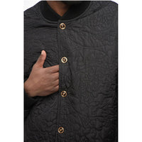 Versace Quilted BAROCCO Bomber Jacket with Jewel Buttons