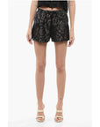 Versace Silk Barocco Shorts with Lace