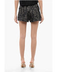 Versace Silk Barocco Shorts with Lace