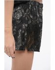 Versace Silk Barocco Shorts with Lace