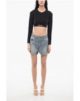 Versace Crop Top with Logoed Band