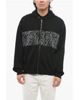 Versace Zip-up Barocco Patterned Pullover with Hood