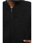 Versace Patterned Lining Zip-up Reversible Sweatshirt