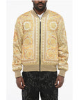 Versace Patterned Lining Zip-up Reversible Sweatshirt