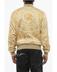 Versace Patterned Lining Zip-up Reversible Sweatshirt