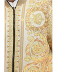 Versace Patterned Lining Zip-up Reversible Sweatshirt