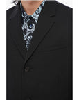 Versace Twill Virgin Wool Slim Fit Coat