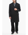 Versace Twill Virgin Wool Slim Fit Coat