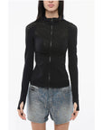 Versace Tech Hoodie Top with Logo Motif