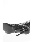 Versace Crocodile Effect Printed Leather Under the Knee Boots 11cm