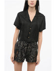 Versace Satin Pyjama Top with Barocco Motif