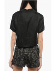 Versace Satin Pyjama Top with Barocco Motif
