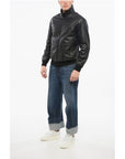 Armani GIORGIO Reversible Leather Jacket with Embroidered Logo