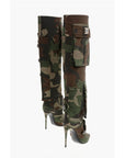 Dolce & Gabbana Camouflage Denim Boots with Pockets 11cm