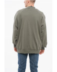 Versace JEANS COUTURE Crew Neck Brushed Cotton Sweatshirt with Print