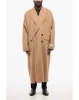Dolce & Gabbana Double-breasted Cashmere Coat with Flap Pockets