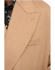 Dolce & Gabbana Double-breasted Cashmere Coat with Flap Pockets