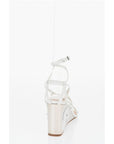 Chloé Leather Sandals With Metallic Effect Wedge 8 cm