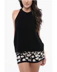 AllSaints Solid Color Crochet Top