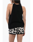 AllSaints Solid Color Crochet Top