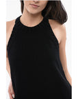 AllSaints Solid Color Crochet Top