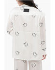 AllSaints Printed Satin SOFI Blouse With Hidden Closure