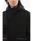 AllSaints Padded ORBIT Utility Jacket with Removable Hood