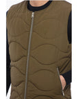 AllSaints Quilted Zipped Vest