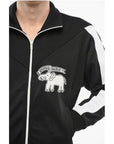 Kenzo Acetate ELEPHANT Track Sweatshirt with Side Contrasting Band