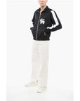 Kenzo Acetate ELEPHANT Track Sweatshirt with Side Contrasting Band