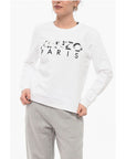 Kenzo Crew Neck Cotton Sweatshirt with Embroidered Logo