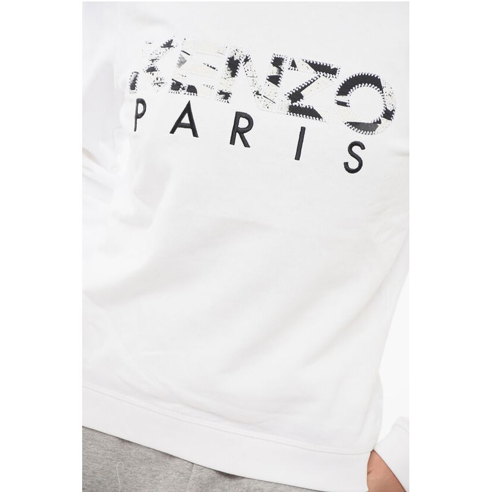 Kenzo Crew Neck Cotton Sweatshirt with Embroidered Logo